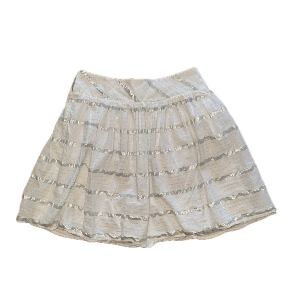 Loft Elegant Silver Striped Women's Skirt